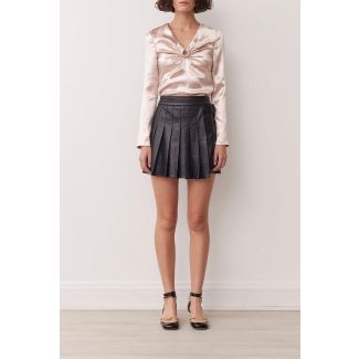 Hotpink Alex Metallic Structured Crop Top Size XS