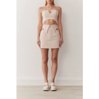 Ayden Bone Hardware Zip Front Top